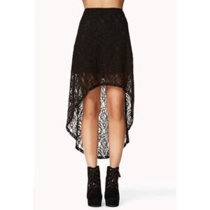 Forever 21 Lace high low skirt.