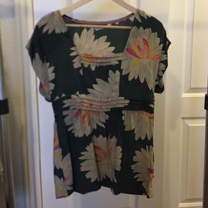 Anthropologists adille silk flower top