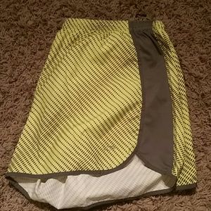 Neon yellow and gray shorts