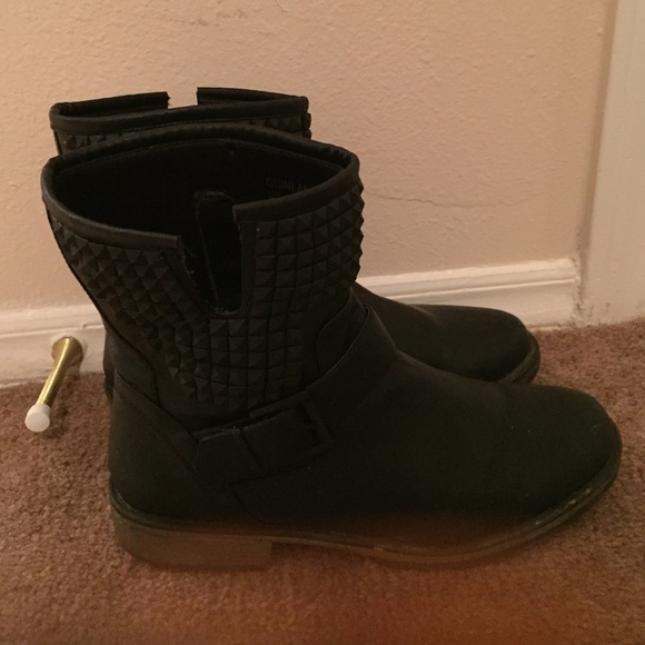 JustFab Black Combat Boots size 9