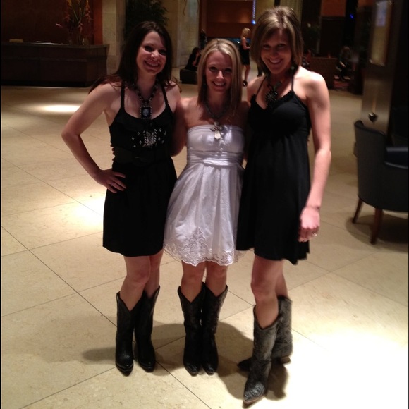 black Express halter dress