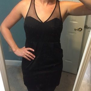 Sexy see through black dress