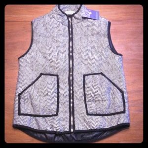 J crew style Herringbone vest