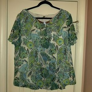 Cute Flowered Dressbarn Shirt
