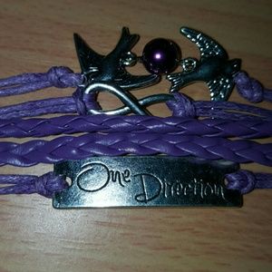 one direction leather wrap Bracelet