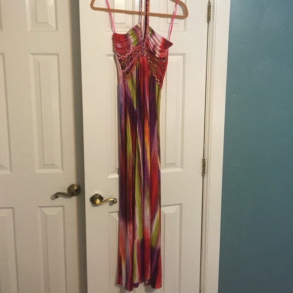 Cynthia Rowley strapless dress w/tie neck