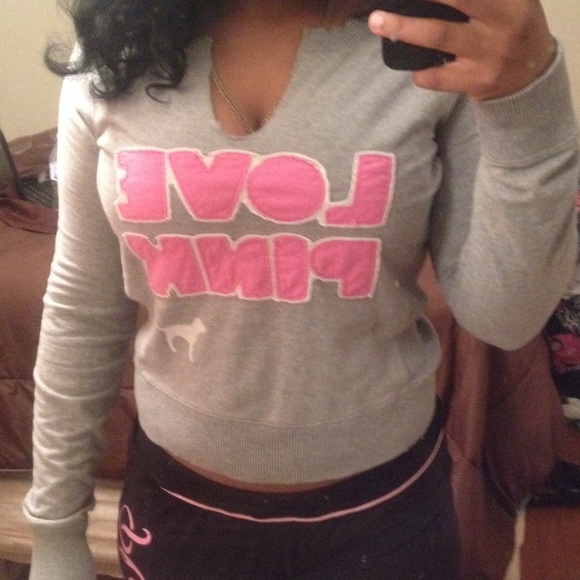 Victoria Secrets gray sweatshirt