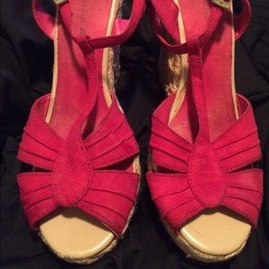 Tweed Heel Wedge Sandal