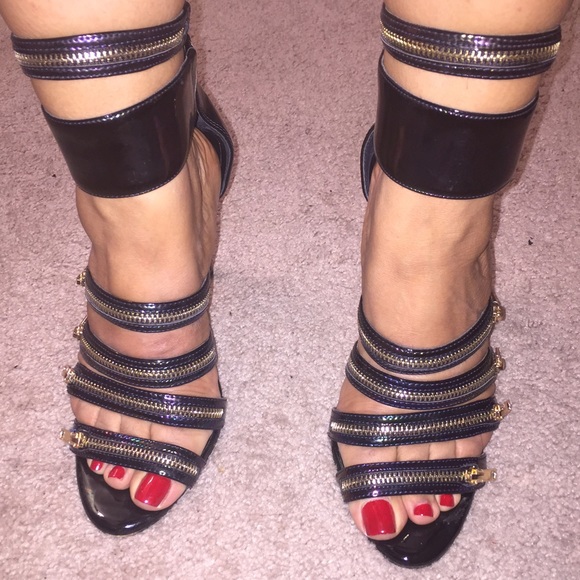 BCBGeneration Casey Strappy Zip Stilletos