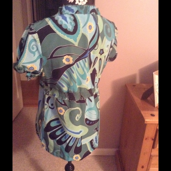 New Directions Colorful Tunic Top Petites Medium - Picture 2 of 4