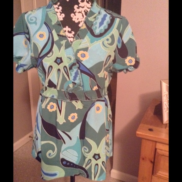 New Directions Colorful Tunic Top Petites Medium - Picture 4 of 4