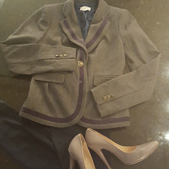 LOFT Gray Wool Blazer - Picture 3 of 4