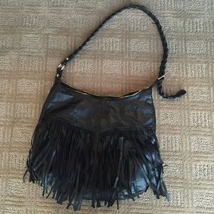Black Fringe Bag
