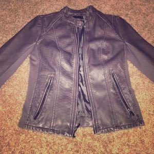 Grey leather jacket