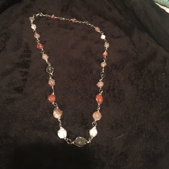 Tumbled love stone necklace