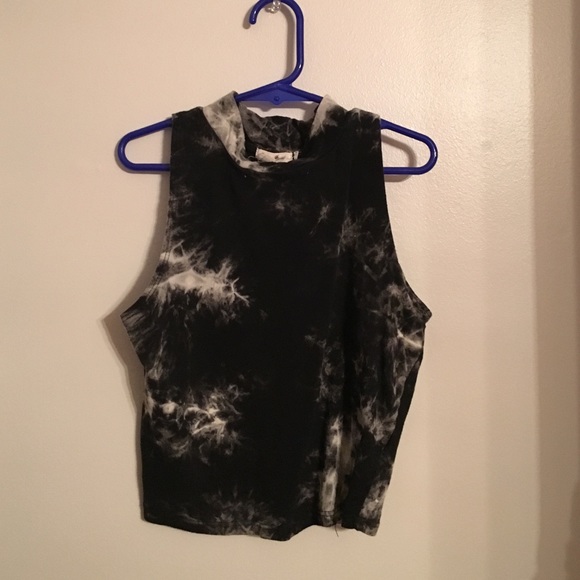 Acid wash tie dye crop top