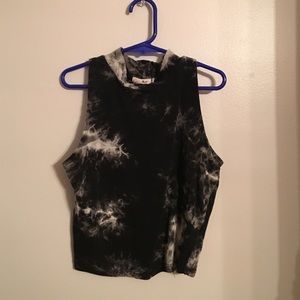 Acid wash tie dye crop top