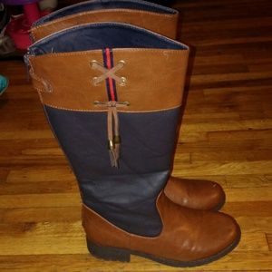 Tommy Hilfiger girls Brown & black boots