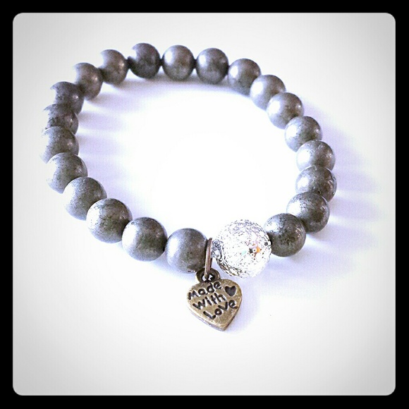 Hematite pyrite natural stone healing bracelet
