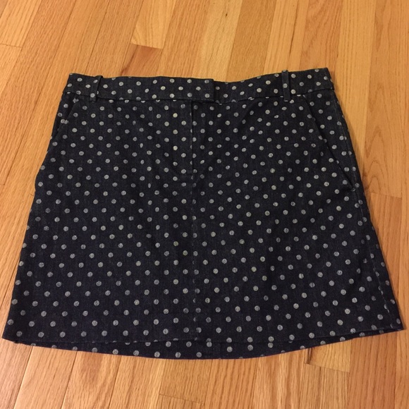 J crew polka dot mini skirt