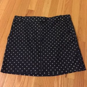 J crew polka dot mini skirt