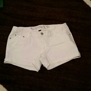 White Jean shorts