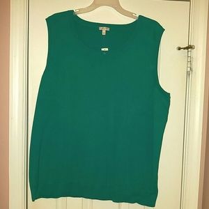 Green Sleeveless Sweater...Nwt!