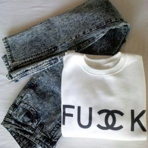 URBAN OUTFITTERS  lux acid wash jeans