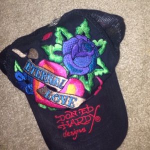 100% Authentic Black Don Ed Hardy Hat