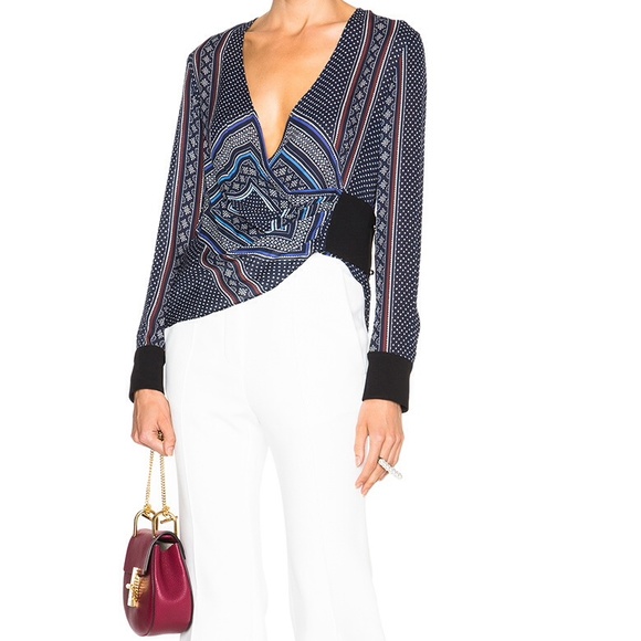 DEREK LAM 10 CROSBY Wrap-Front Blouse - Picture 3 of 4