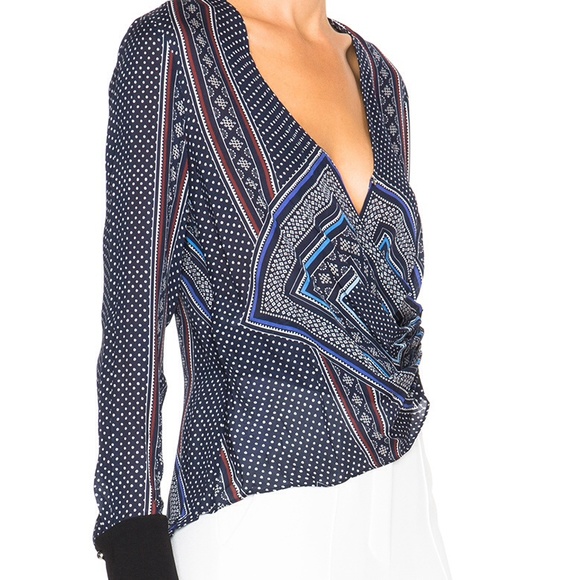 DEREK LAM 10 CROSBY Wrap-Front Blouse - Picture 4 of 4