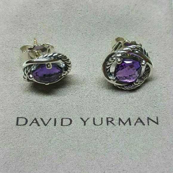 Infinity amethyst earrings