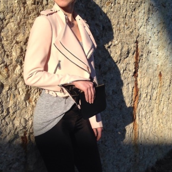 Zara Pink Moto jacket