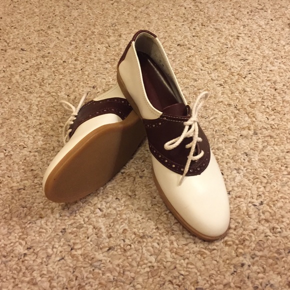 Shoes - Brown and white oxfords