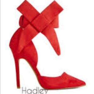 Justfab hadley ankle bow pump aminah jillil