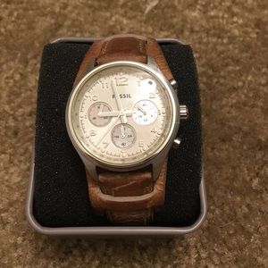 Fossil leather watch
