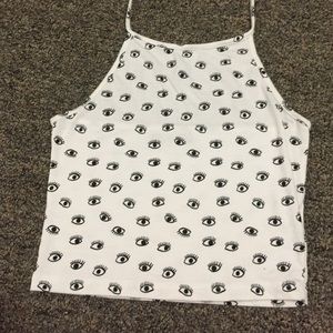 Brandy Melville eye balls sachi halter top