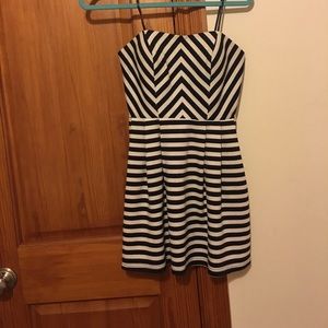 Striped blue and white dress