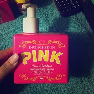 PINK lotion. scent - fun and fearless