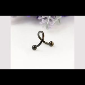 2X helix twist body piercing stud