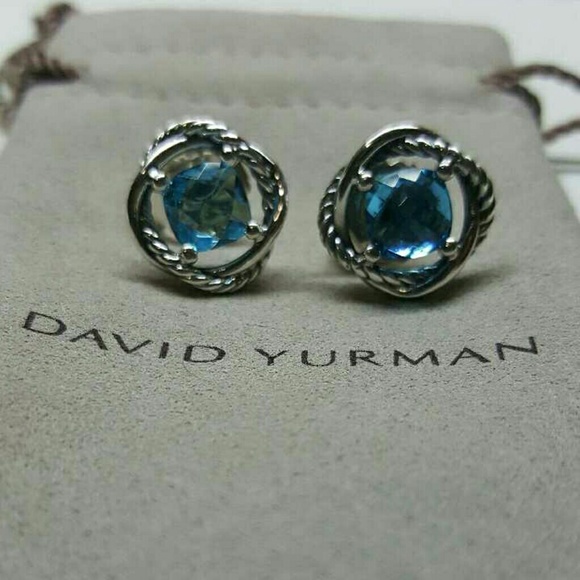 Infinity Blue Topaz earring