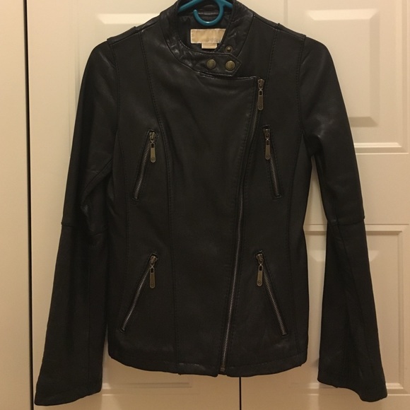 Michael Kors black leather jacket