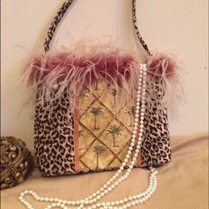‼️PRICE REDUCTION‼️Leopard print & palm tree bag