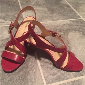 Red Nine West sandals 7M