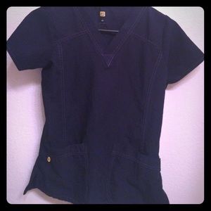 Navy blue used scrub set of four