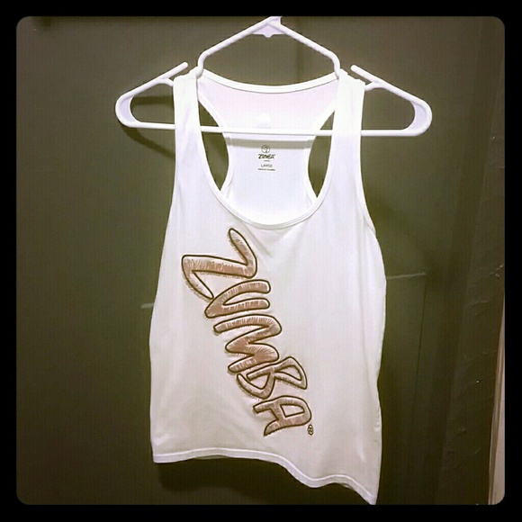 Large white Zumba tank!