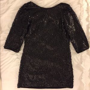 H&M Black Sequin Dress / Tunic with Open Back
