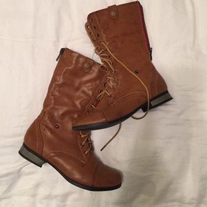 Tan Lace Up Boots