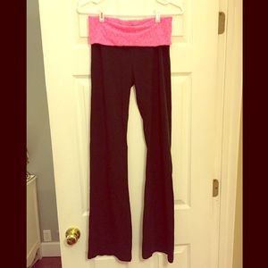 Aerie pink lace fold over yoga pants