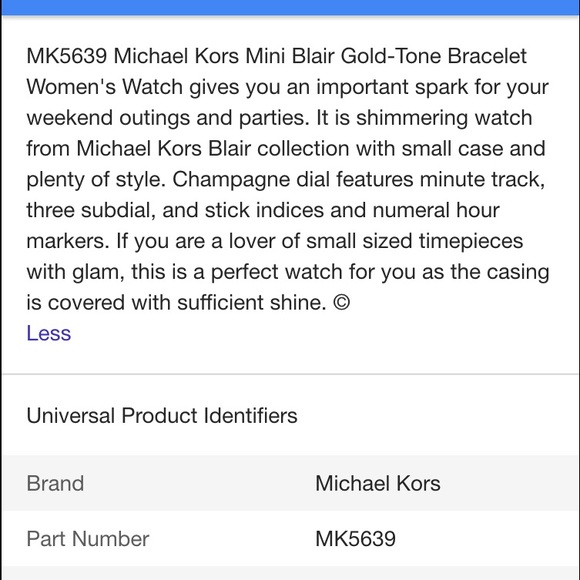 AUTHENTIC MICHAEL KORS BLAIR MINI GOLD *No trades* - Picture 3 of 3